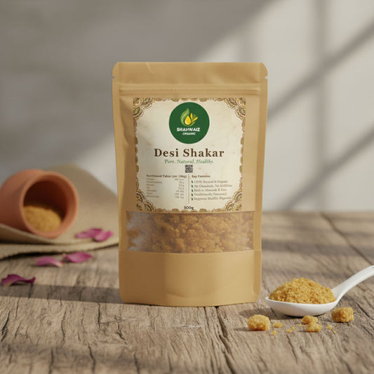 Desi Shakkar (Jaggery Powder) – 100% Pure Sugarcane, Stone-Ground 500 Gram Shahwaiz Organic